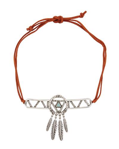 Southwestern Faux-suede Choker Necklace