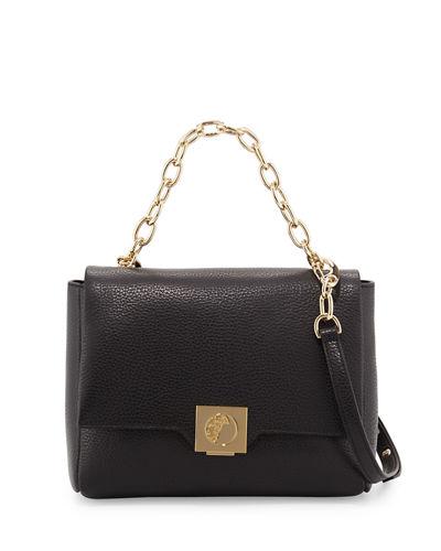 Leather Fold-over Crossbody Bag