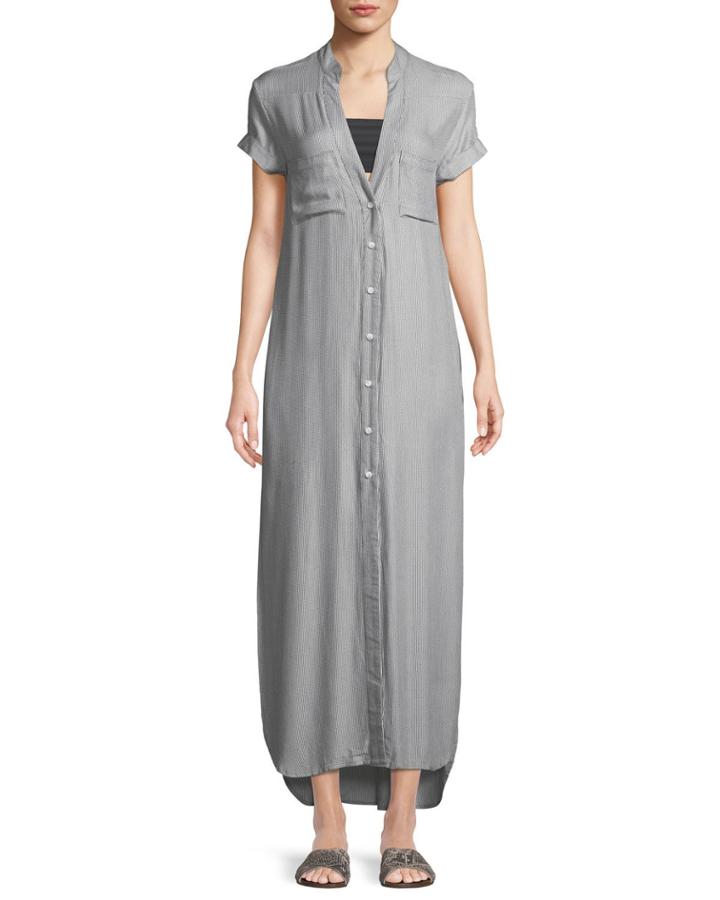 Kim Button-front Coverup