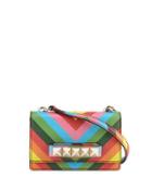 Rockstud Chevron Rainbow Shoulder Bag,