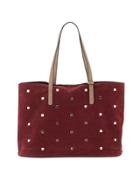 Studded Faux-suede Tote Bag