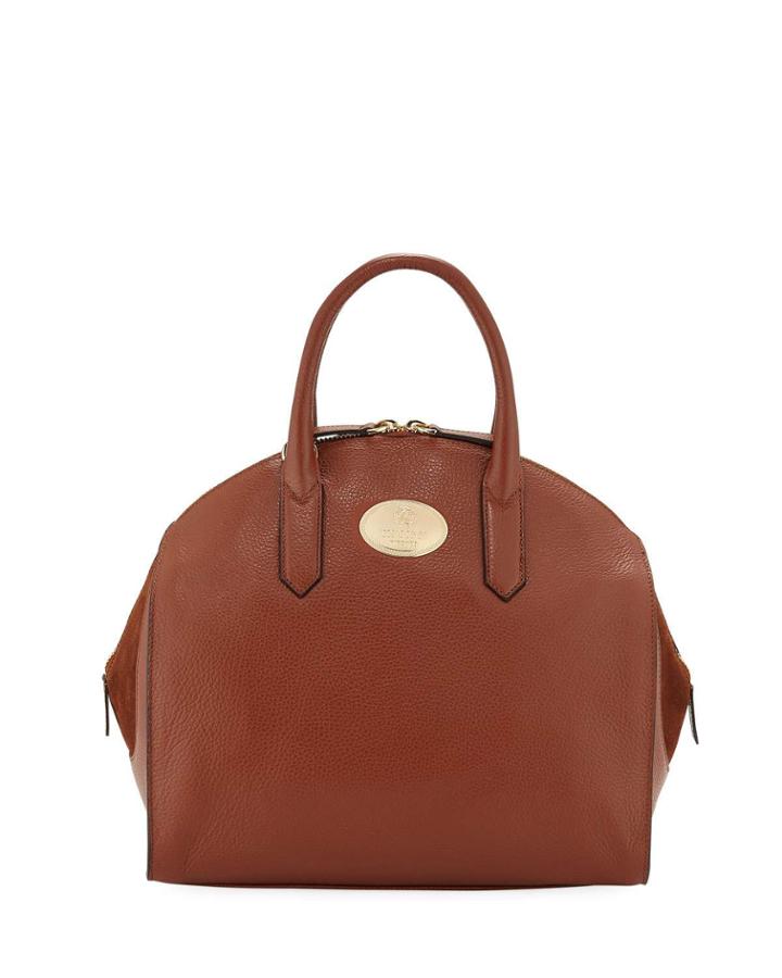 Stampa Dollaro Leather Dome Tote Bag