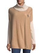Cashmere Toggle-front Poncho