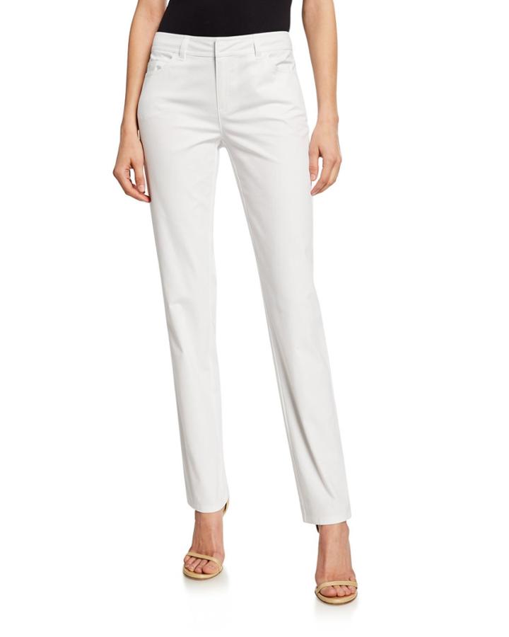 Denim Straight-leg Pants