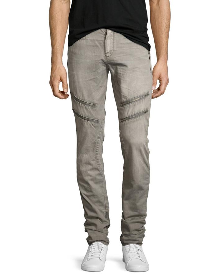 Allergies Slim Moto Pants, Gray
