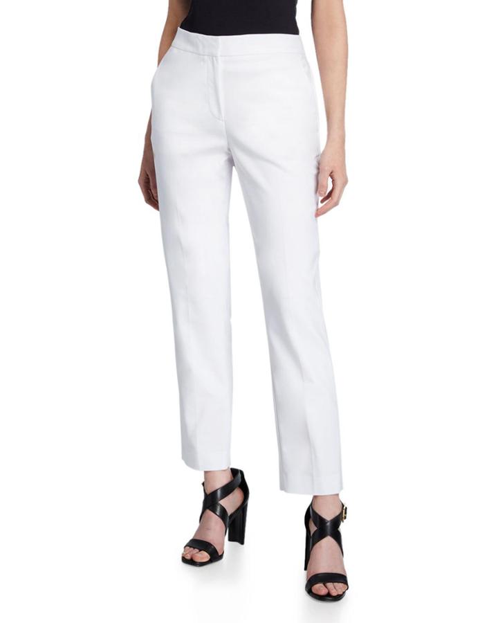 Straight-leg Pants With Back Pockets