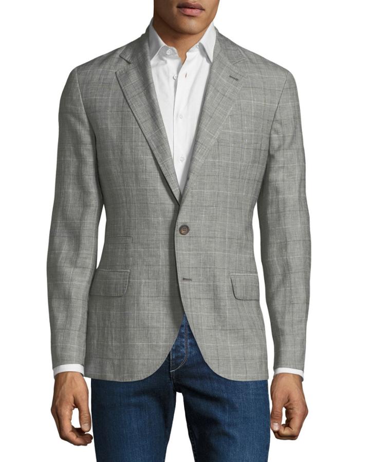 Men's Micro-madras Two-button