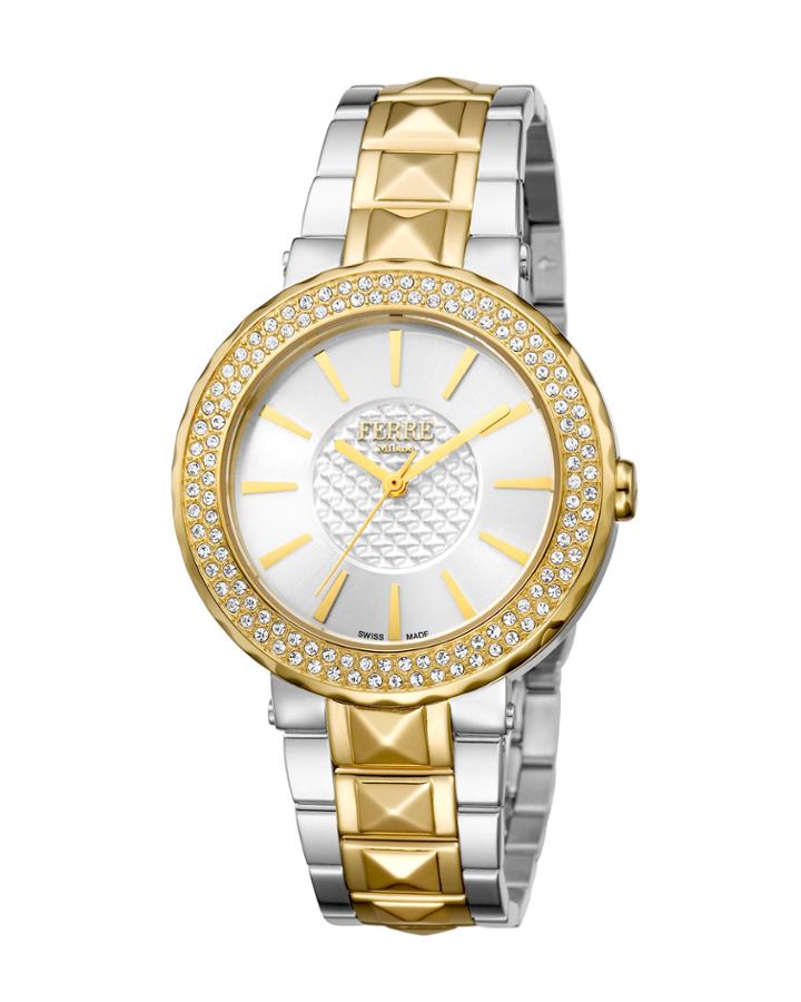 Women's 36mm Stainless Steel Glitz Watch With Bracelet, Golden/steel