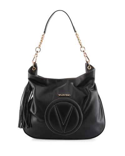 Penelope Leather Tote Bag, Black