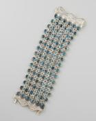 Thalassa Faceted London Blue Topaz Six Row Bracelet