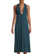 Plunging V-neck Cocktail Gown