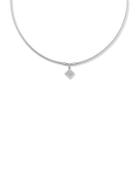 Classique Cable Necklace W/ Pave Diamond Pendant, Gray