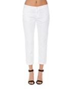 Low-rise Cropped Trouser Pants, White