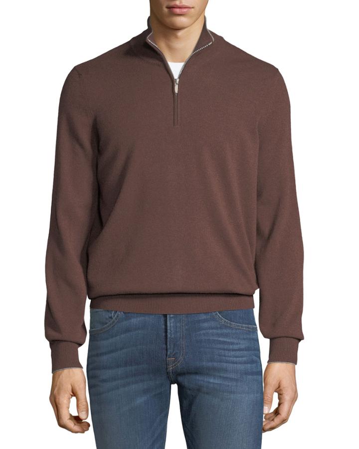 Men's 1/4-zip Cashmere