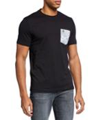 Men's Short-sleeve Floral Pocket T-shirt