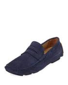 Amalfi Woven Moccasin Driver, Blue