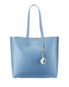 Denium Large Pebbled Leather Tote Bag