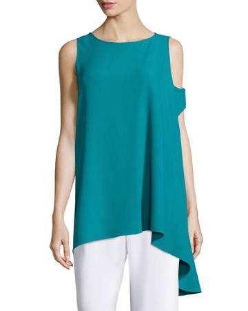 Three Arm Bandit Asymmetric Tunic, Teal