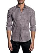 Men's Semi-fitted Dot-print Woven