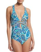 Provence Paisley Printed One-piece