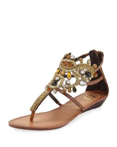 Araminta Embellished Caged Flat