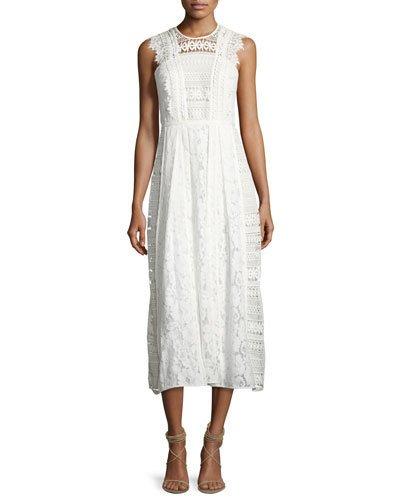 Sleeveless Mixed-lace