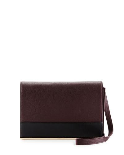 Amy Leather Clutch Bag, Perfect Plum