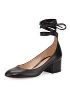 Petra Ankle-wrap 40mm Pump, Black