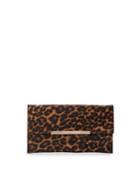 Leopard-print Minaudiere Clutch Bag