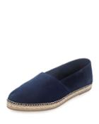 Suede Slip-on Espadrille, Blue