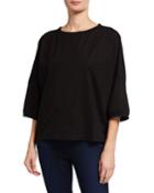 3/4-sleeve Oversized Top