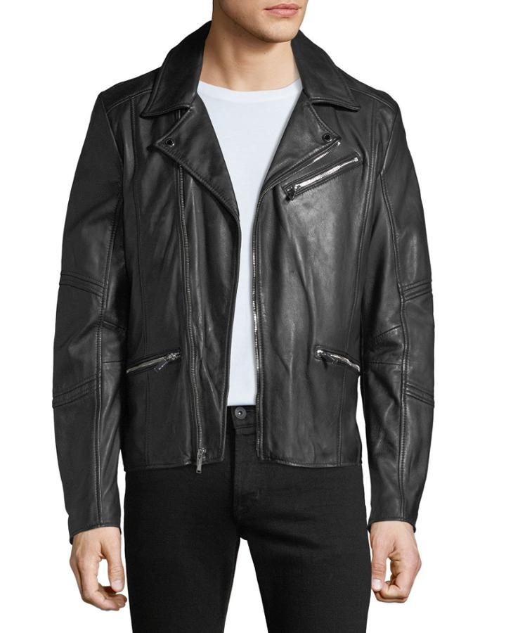 Men's Leather Zip Pocket