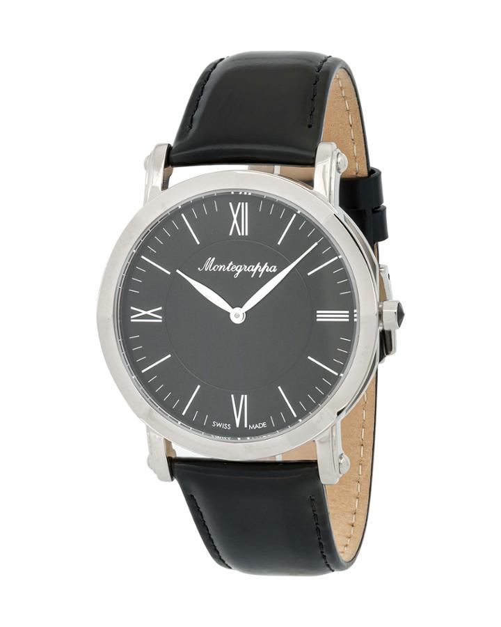 40mm Nerouno Thin Watch W/ Leather