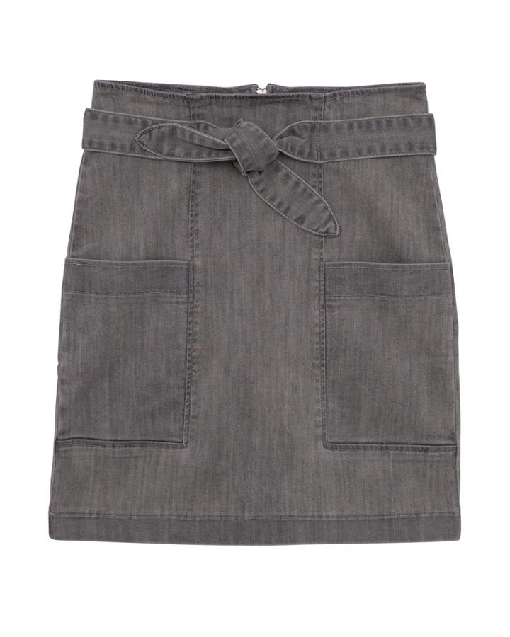 Girls' High-waist Paperbag Skirt,