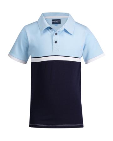 Colorblock Short-sleeve Polo Shirt,