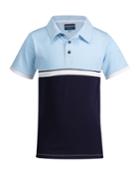 Colorblock Short-sleeve Polo Shirt,