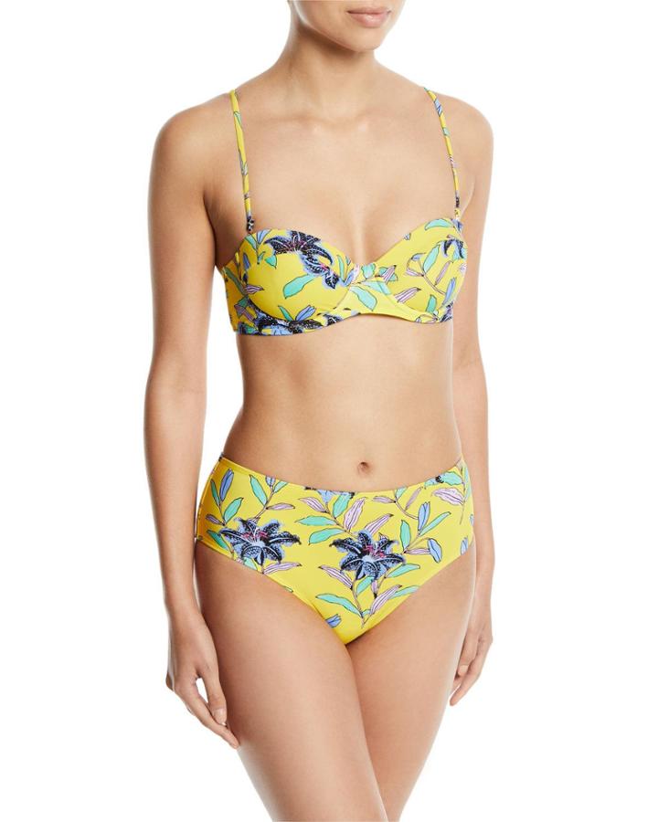 Floral-print Hipster Swim Bikini Bottoms