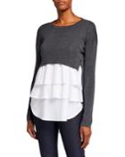 Knitted Wool Sweater W/ Cami