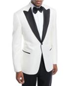 Satin-lapel Textured Dinner Jacket