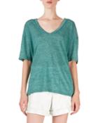 Maree Heathered V-neck Short-sleeve Tee