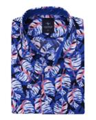 Men's Leaf-print Short-sleeve Cotton