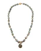 South Sea & Tahitian Pearl Pendant Necklace
