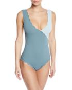 Canyon Point Scalloped Maillot One-piece