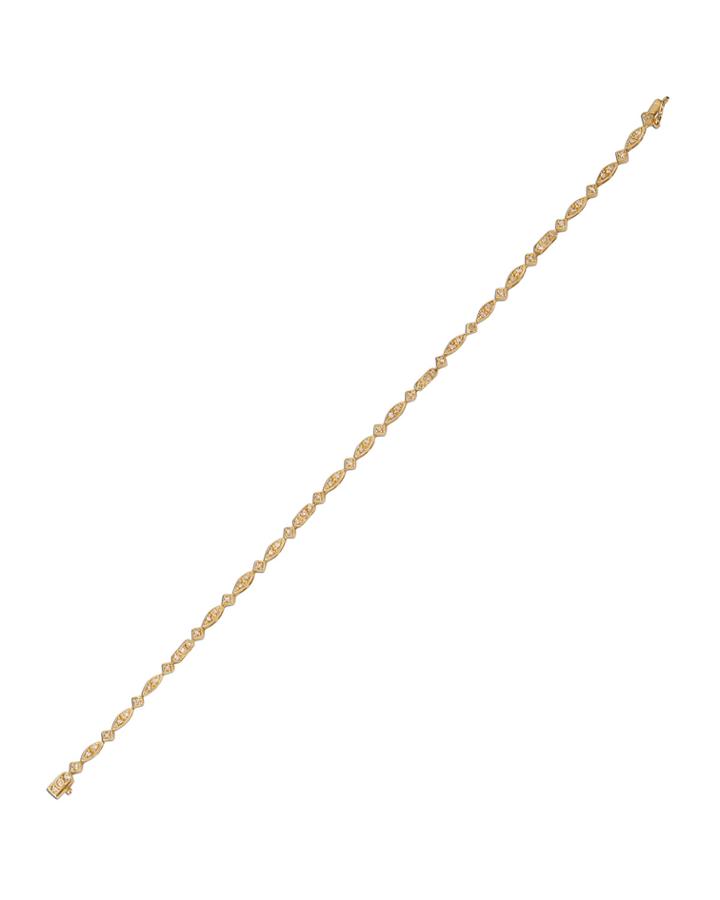 14k Multi-shape Diamond Bracelet