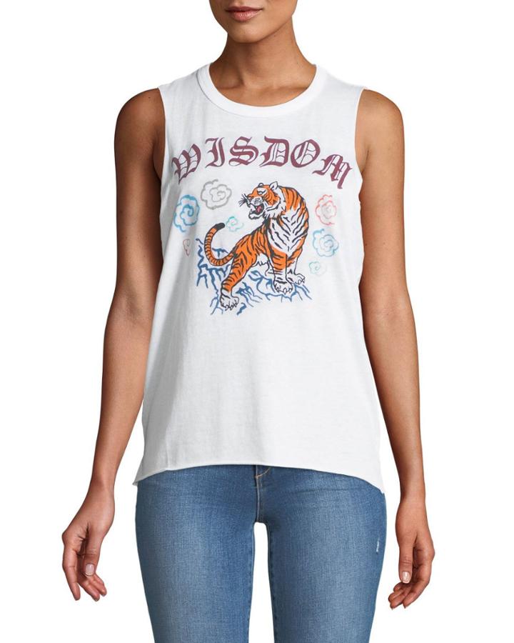 Tiger Wisdom Graphic Tank Top