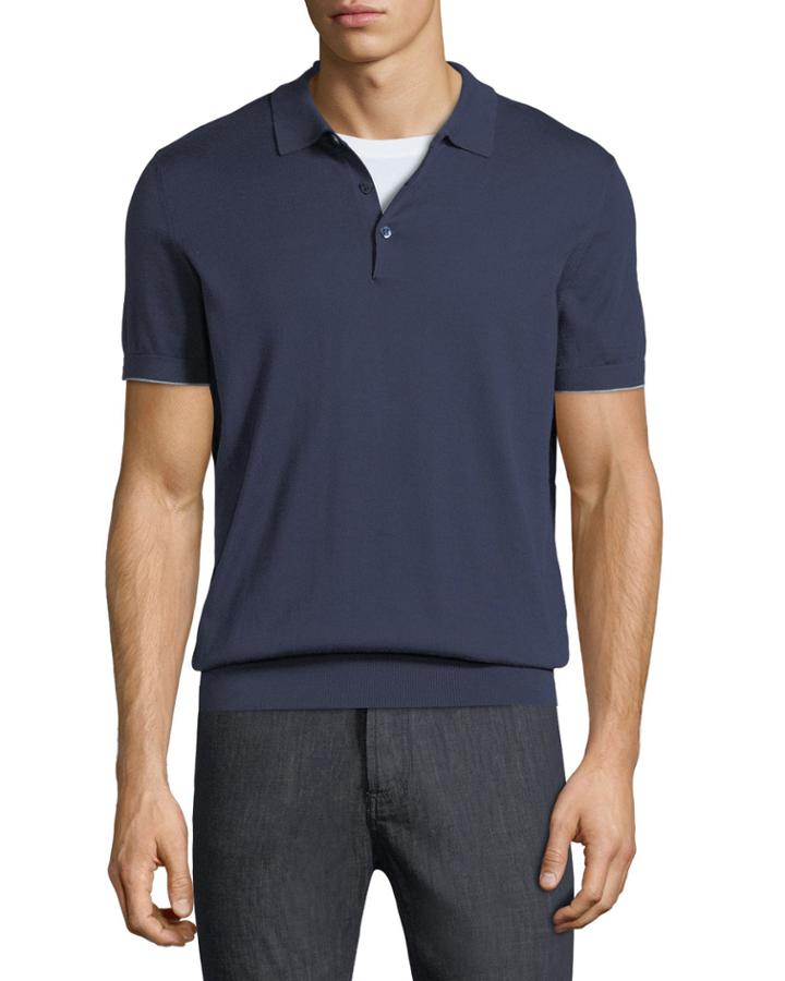 Men's Striped-trim Polo