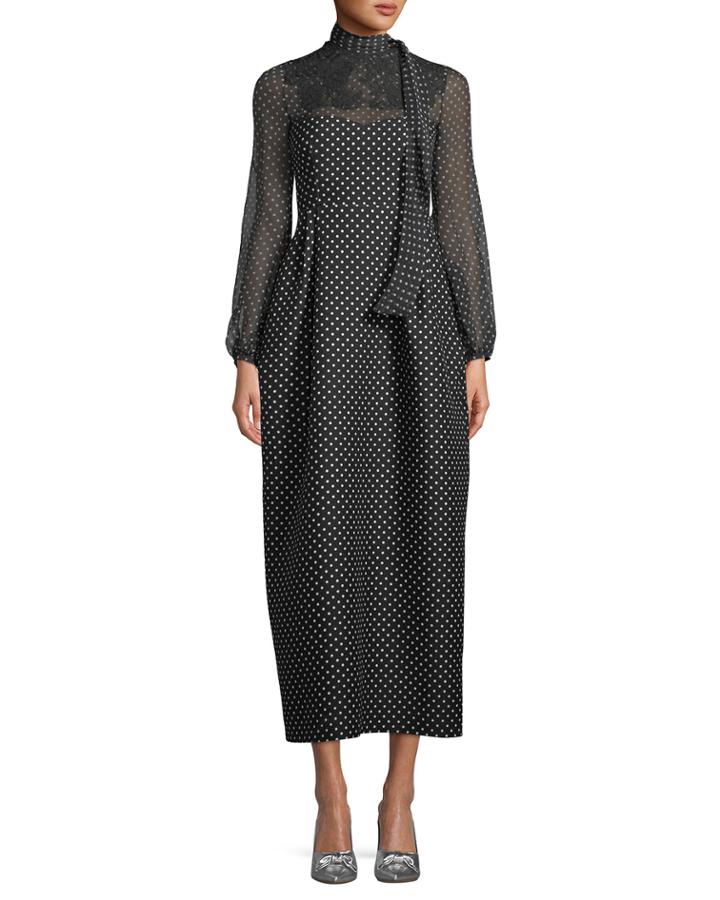 Long-sleeve Polka-dot
