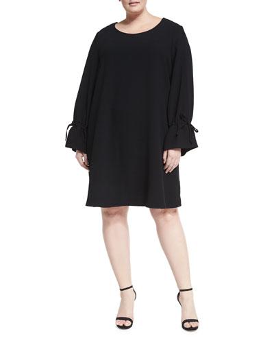 Tie-sleeve Shift Dress,