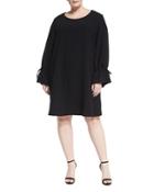 Tie-sleeve Shift Dress,
