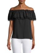 Off-the-shoulder Short-sleeve